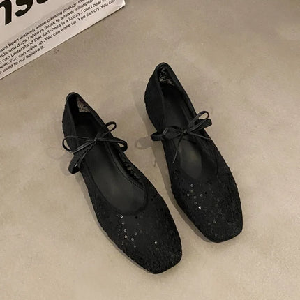 2026 Spring Lace Women Mary Jane Shoes Fashion Slip On Comfort Street Style Soft Sole Female Internal Elevation Dress Shoes