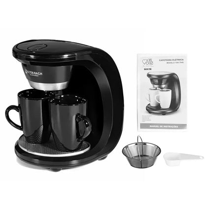 220V 450W Household Electric Steam Drip Coffee Maker Automatic Dual Cup Coffee Machine Dual-use American Coffee Tea Machine