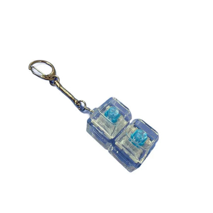 1PC Keyboard Fidget Toys LED Crystal Keycap Keychain Stress Relief Fingertip Gadget Decompression Toys Clicker Fidget Toy
