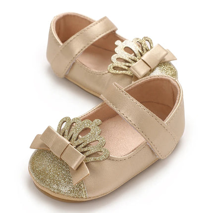 Spring and Autumn Baby Golden Princess Shoes Children's Soft soled Single Shoes Baby Girl Casual Shoes Baby Leather Shoes