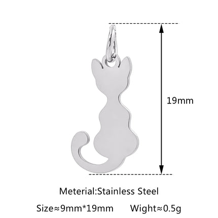 5pcs/Lot Stainless Steel Hollow Animal Cat Or Dog Claw Charm For DIY Necklace Bracelet Earrings Jewelry Accessories Pendants