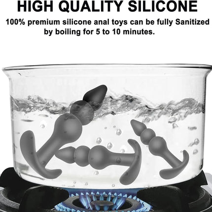 Silicone Dildo Anal Plugs Butt Plug Stopper Dilator Prostate Massager Vaginal Stimulator Adult Sex Toys for Men/Women Trainer