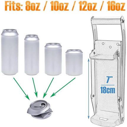 Can Crushers for Recycling 16 oz Heavy Duty Metal Can Crusher Wall Mounted Soda & Beer Can Smasher for Recycling w Bottle Opener