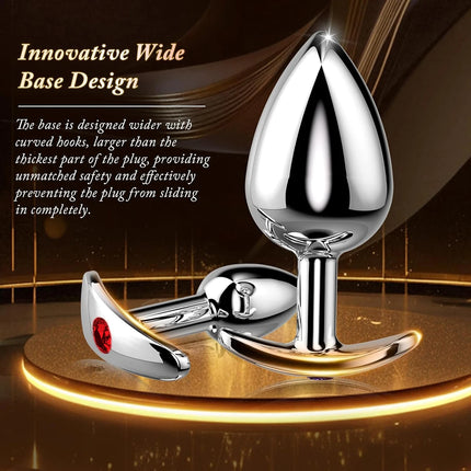 4 Sizes Metal Outdoor Anal Plug Stainless Steels Anchor Base Butt Plug Prostate Massager Anal Masturbator Dildos Adult Sex Toys