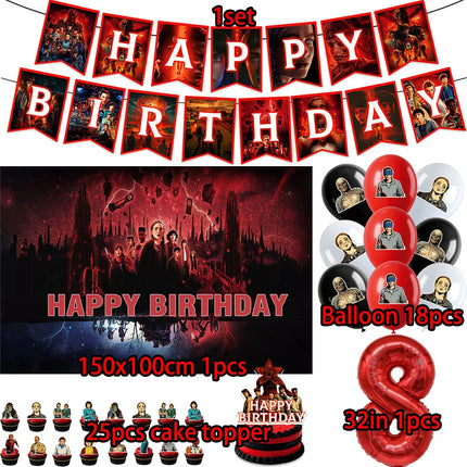 HOT Birthday Party Decorations Balloon Sets Disposable Party Plates Tablecloths Kids Birthday Gifts Baby Showers