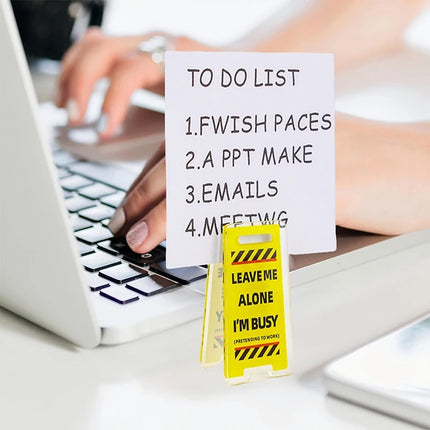 1PCS Acrylic Desk Sign "just Work Here " - Humorous Office Decor Unisex Gift For Coworkers Versatile Room Decor