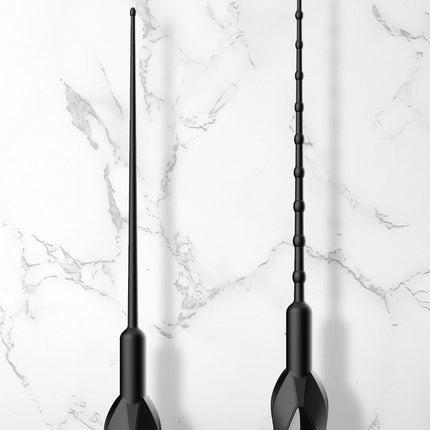 Electric Vibration Silicone Urethral Massager, Adult Male Penis Exercise Stimulation, Bead/Smooth Type