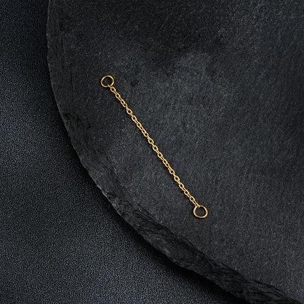Right Grand TA1 Titanium Dangle Earring Connector Chain Charm for Labret Stud Helix Nose Hoop Clicker Earlobe Piercing Jewelry