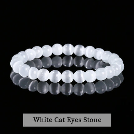 JD 6 8 10mm Natural Stone Beaded Bracelet Obsidian Fluorite Quartz Jasper Healing Beads Bangles Women Men Stretch Yoga Jewelry