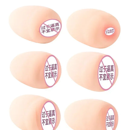 Egg Portable Stimulator Penis Massager Soft Rubber Adult Sex Toys for Men Realistic Vagina Pocket Pussy Mini Cups Masturbator