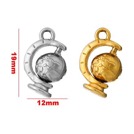 5pcs Creative Stainless Steel Moon Wine Cup Flower Spoon Fork Cat Bear Animals Small Pendants Charms for Jewelry Making Supplies