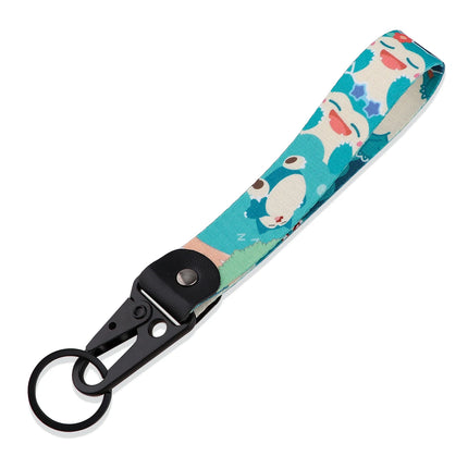 Cartoon Keychain Lanyard Cute Gengar Keyrings Wrist Straps for Backpacks Car Keys Holder Charm Anime Cosplay Accessories