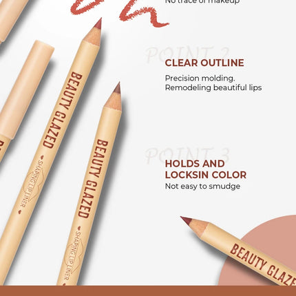 12pcs Lip Liner Pencil Set Matte Nude Sharping Lipliner Pencil Lipstick Waterproof Long Lasting Lipstick Pen Lip Tint Cosmetics