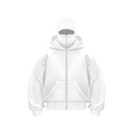Men's and Women's Berets - Rock Style - Fall/Winter Collection - New Product - Double-Layered Hooded Sweatshirt - Zipper Jacket