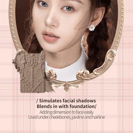 Flower Knows Chocolate Wonder-Shop Highlighter Contour Powder Face Palette For Women Bronzer Illuminator original highend makeup