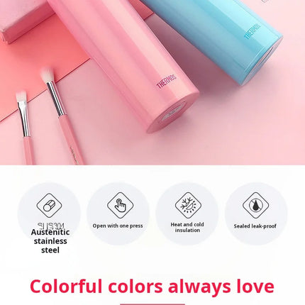 THERMOS Stainless Steel Double-layer Vacuum Cup Leak Prevention Insulated Flasks 350ml/500ml Thermo Water Bottle Thermal Tumbler
