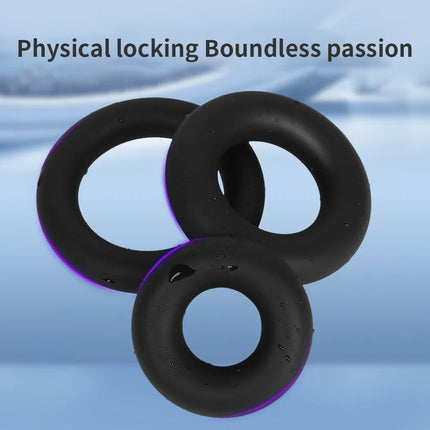 3 Sizes Silicone Cock Ring Penis Enhance Erection Ejaculation Delay Sex Toys for Men Cockring Ball Donuts Ring Sex Shop