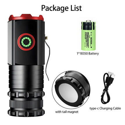 Portable Powerful Mini LED Flashlight with Pen Clip Rechargeable Pocket Emergency Torch Waterproof Hiking Camping Flash Light