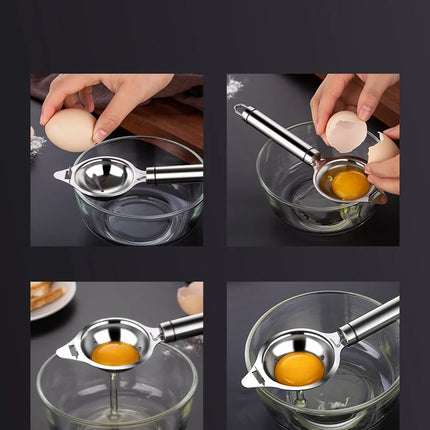 Egg White Separator Stainless Steel Tools Eggs Yolk Filter Gadgets Kitchen Accessories Separating Funnel Spoon Divider Utensils