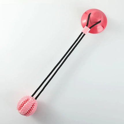 Dog Chew Ball Toys for Aggressive Chewers Interactive Dog Puzzle Toy Food Dispenser Suction Cup Dog Tug Toy for Dogs Teeth Clean