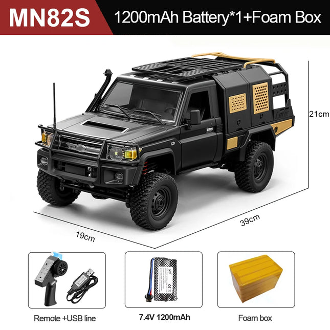 MN82S RC Crawler 1/12 Full Scale LC79 RC Pickup Short Truck 4WD Remote Control Climbing Off-road Car Toys for Boys Adults Gifts