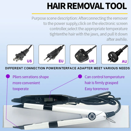 Professional Hair Extensions Kit Salon with UV Light Glue and V Light Tools for Effortless and Long Lasting Extensions