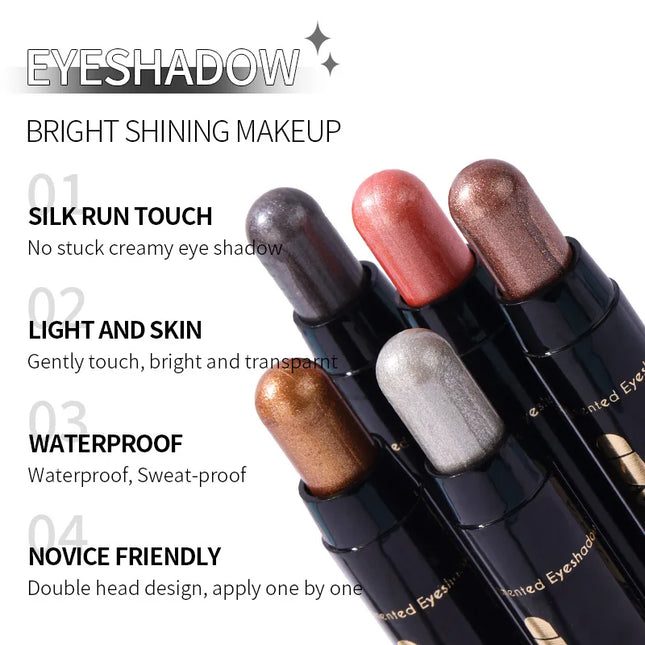 Pearl Shimmer Eyeshadow Stick Set, Waterproof and Long-lasting Eyeshadow Set with Easy Application Capabilities