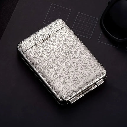 16PCS Capacity Luxury Vintage Engraved Cigarette Case Container Smoking Accessories Pocket Cigarette Box Holder 84mm Storage Box
