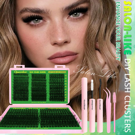 600pcs DIY Eyelash Clusters Kit - 60D 80D 100D 150D, 10-18mm Length Mix | Thick Natural Reusable False Lashes for Doll