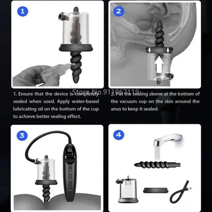 Smart Vacuum Pump Sucking Anal Plug Female Prostate Massage Stimulator Buttplug Male Masturbator Adult Sex Toys For Man Women