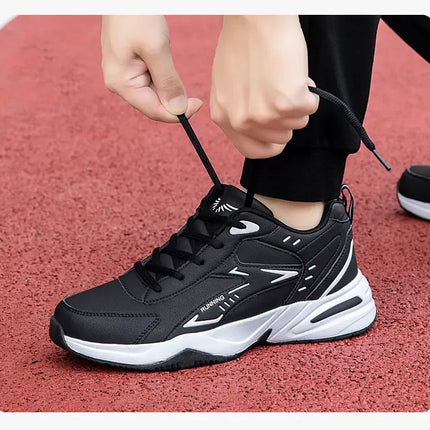 Chunky Sneaker for Men Thick Sole Versatile 2025 New Trend Mesh Lace Up Breathable Casual Sports Shoes Increased Soft Soles