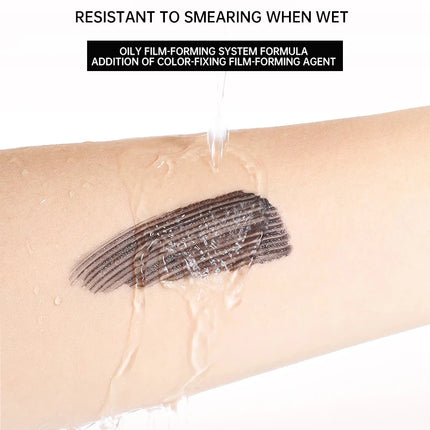 MACKANDY 4D Curling Thickening Black Mascara Waterproof Sweatproof Defined Lashes & All-Day Hold for Eyelash Extensions & Makeup