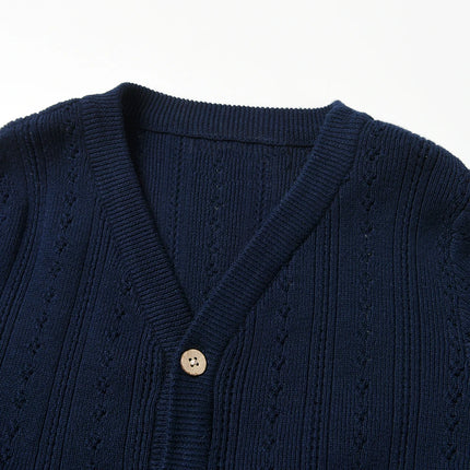 Knitted Cardigan for Kid Sweater Spring Autumn Children Clothes Unisex Boys Girls Single-Breasted Knit Sweaters Knitting Clothes
