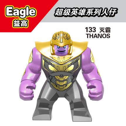 Building blocks, Marvel superheroes, assembled dolls, Spider Man, Iron Man, Venom, Shark, Deadpool, DIY gifts, children's toys