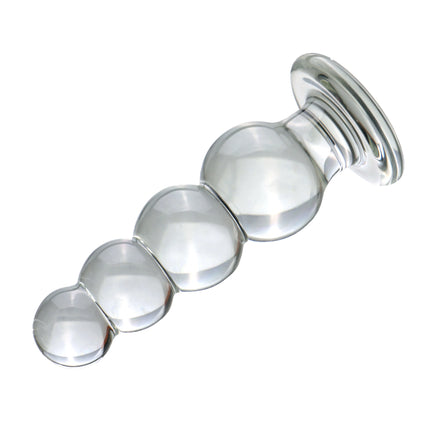 VaHppy Transparent Glass Anal Plug Dilation Training 3/4/5 Beads Diameter 3.5-4.5cm 10-18cm Masturbator for Women Girls Chassis