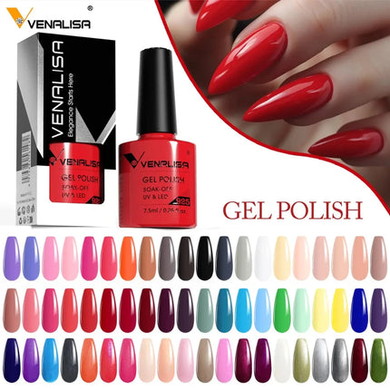 Venalisa Nail Gel Polish Semi Permanent Salon Quality TPO Free Glitter 7.5ml Soak off UV LED Nail Gel Varnish
