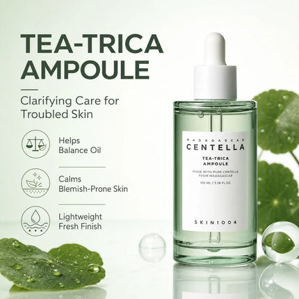 Korean Centella Ampoule Essence,Brightening Calming and Repairing Pores Smoothing Face Moisturize Serum Daily Face Care Products