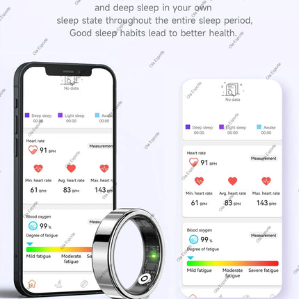 2026 Gesture Swing Women’s Smart Ring Men’s Health Sleep Heart Rate Monitoring 5ATM Waterproof Multi-sport Mode Sports Smartring