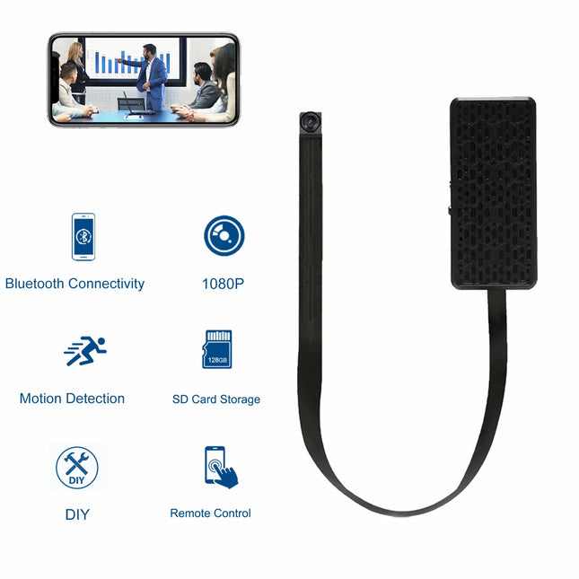 HD WiFi Camera DIY Module Home office Security Nanny Cam Alarm Remote viewing, Miniature Camera with Motion Detection, App
