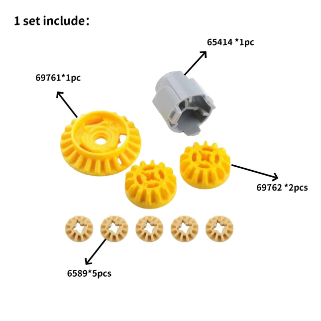New Differential Gears MOC Technical Modification Parts Building Blocks Bricks 65414 69761 69762 6589 Compatible with Legoeds