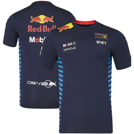 New Red Bull Men's Short Sleeve T-shirt Red Bull Brand Logo 3D Printed T-shirt Men's Outdoor Motorcycle Riding Summer Sports Top