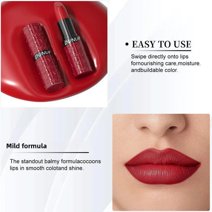 Velvet Sexy Lipstick Waterproof Long Wearing Non Transfer Sweat Proof Lip Gloss Moisturizing Hydration 3 Colors