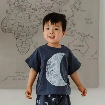 Child Tees Versatile Casual Sports T Pullover Shirt Toddler Brand New Cute Print Solid Tops 2023 Summer Costume For Girls Boys