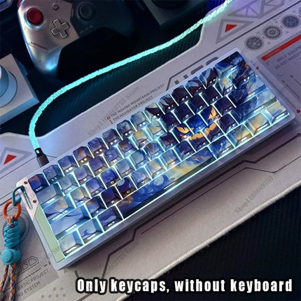 Pokemon Cartoon Gengar Keycaps OEM/XDA/Chreey Height PBT Sublimation Mechanical Keyboard Customize DIY Anime keys Cool Caps Gift