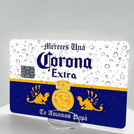 C-Corona E-Extra Beer Anime Sticker Film Skin Cover For Credit Card Debit Bank Card 1 Set Of 4 Pcs
