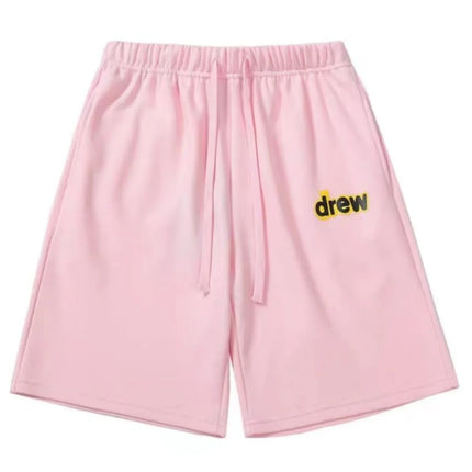 Drew House Hot Sale Shorts man smiling summer-style five-inch pants high street hip-hop outfit