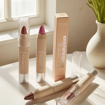 Glitter Pearlescent Crayon Lipstick Quicksand Golden Shining Non-stick Cup Shiny Lip Tint Fine Shimmer Lip Liner Stick Makeup