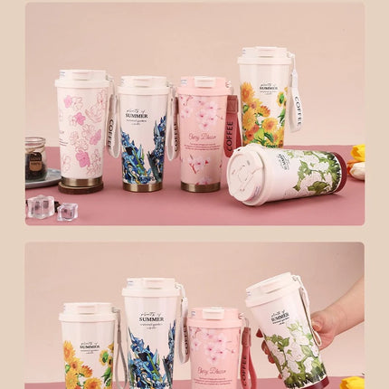 Stainless Steel Tumbler Vacuum Flasks Insulated Coffee Cups Leakproof Lid Travel Mug for Tea Thermos Cup Thermal Water Bottle