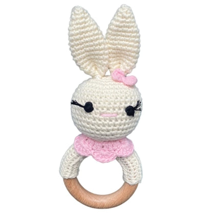 1Pc Baby Wooden Teether Crochet Rattle Toy BPA Free   Rattle Baby Mobile Gym Newborn Stroller Educational Toys Dropshipping
