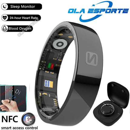 New Smart Ring Men Women 2025 Real-Time Health Monitoring Sports NFC Control Smart Access Control IP68&5ATM Waterproof Smartring